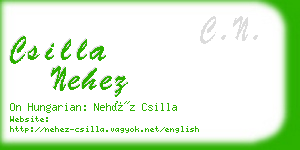 csilla nehez business card